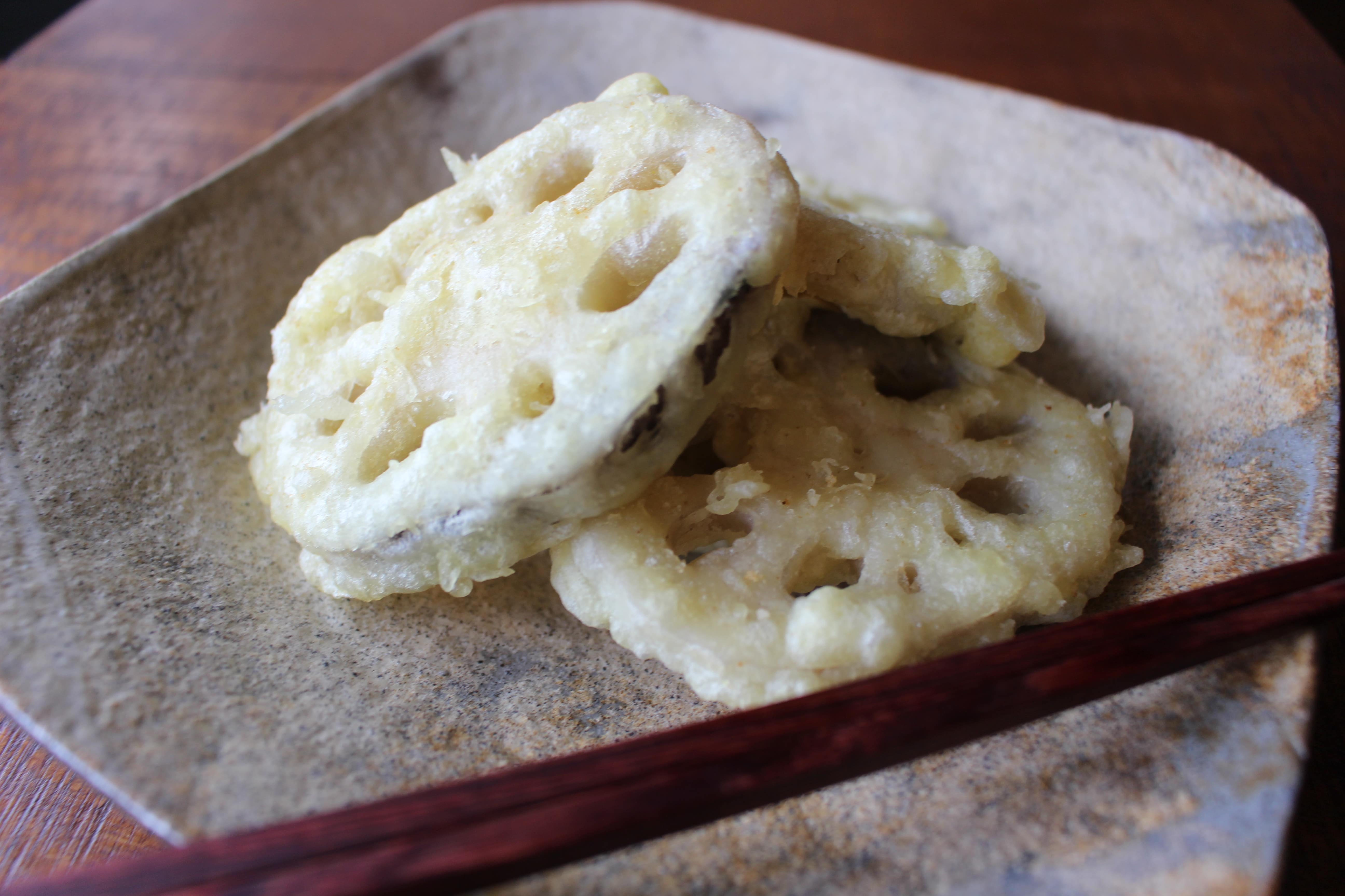 シンプルが一番！蓮根の天ぷら